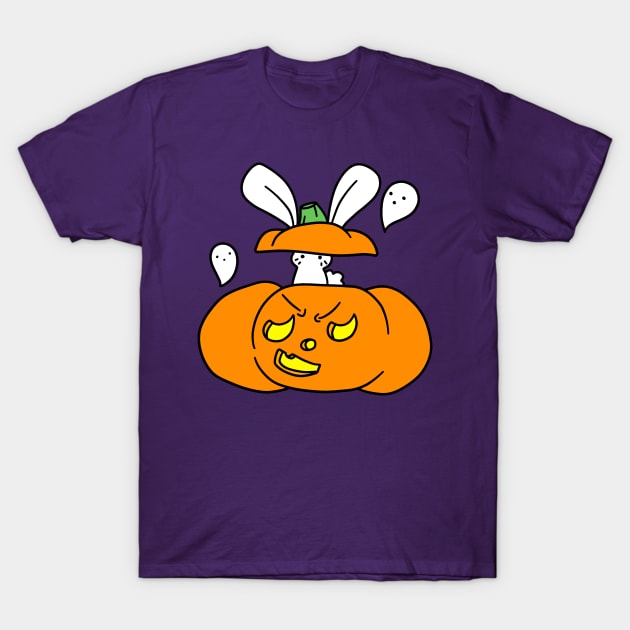 Jack O Lantern Bunny T-Shirt by saradaboru